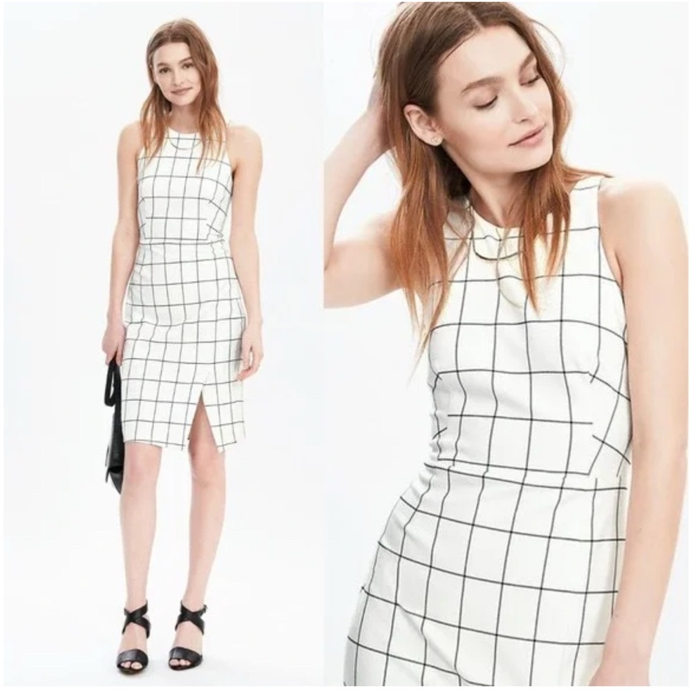 Banana Republic Check Work Dress